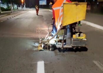 Prefeitura realiza sinalização de solo nas ruas do Centro; atividades chegarão em outros pontos – Prefeitura de Simões Filho