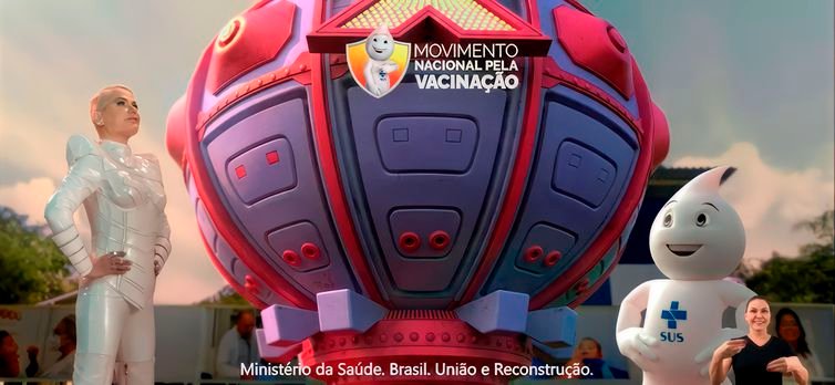 Brasília (DF) - Xuxa e Zé Gotinha se unem em campanha de multivacinação do Governo Federal. Foto: Ministério da Saúde