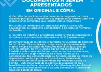 SEDAS convoca beneficiários do PAI para recadastramento – Prefeitura Municipal de Candeias.