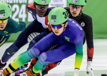 Lucas Koo fica em nono lugar na patinação velocidade na Coreia do Sul
