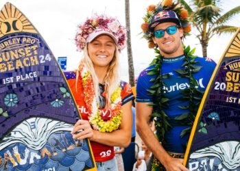Surfe: australianos conquistam etapa de Sunset Beach