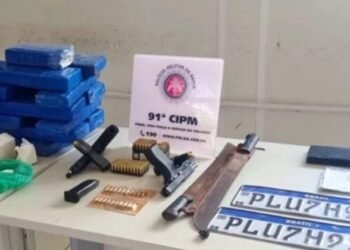 PM prende suspeito com 15kg de maconha e pistola na Bahia