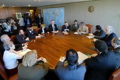 Ricardo Stuckert/PR Brasília (DF) 27/01/2025 - Foto de arquivo onde se vê uma reunião com presidente Lula - Hoje é o Dia Internacional em Memória das Vítimas do Holocausto é comemorado em 27 de janeiro
Foto: Ricardo Stuckert/PR