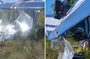 Avião ultraleve cai no Sul baiano e deixa feridos