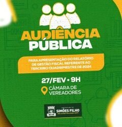 Prefeitura realiza Audiência Pública para prestação de contas – Prefeitura de Simões Filho