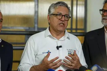 Tânia Rêgo/Agência Brasil Rio de Janeiro (RJ) 28/03/2025 - O ministro da Saúde, Alexandre Padilha, anuncia mais uma etapa da reestruturação dos hospitais federais do Rio de Janeiro. Será assinado Acordo de Cooperação Técnica entre a Fiocruz e o Ministério da Saúde, envolvendo o Hospital Federal da Lagoa e o Instituto Nacional de Saúde da Mulher, da Criança e do Adolescente Fernandes Figueira (IFF).
Foto: Tânia Rêgo/Agência Brasil