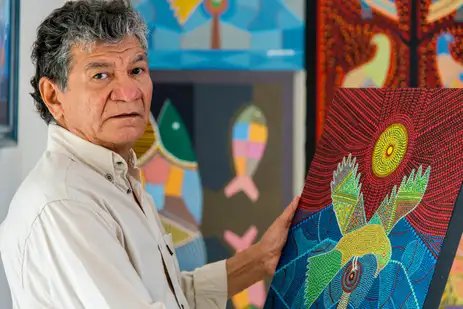 Tarso Figueira/Festival Amazôni Rio de Janeiro (RJ) 07/04/2025 - artista plástico Jair Gabriel - Festival Amazônico Museu do Pontal.
Foto: Tarso FigueiraFestival Amazônico Museu do Pontal/Divulgação