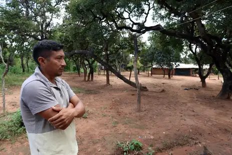 Brasília (DF), 16/04/2025 - Zé Guajajara da aldeia Guajajara, em área ocupada por indígenas no Noroeste. Foto: Antonio Cruz/Agência Brasil