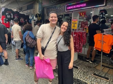 Vinícius Lisboa/Agência Brasil Rio de Janeiro (RJ) 29/04/2025 - Lucas Braga e Ana Beatriz Soares vieram de Brasília para o show de Lady Gaga. Foto: Vinícius Lisboa/Agência Brasil