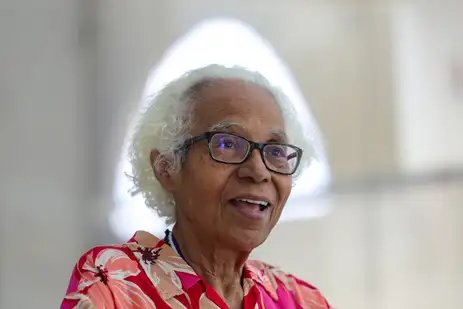 Fabio Rodrigues-Pozzebom/ Agênc Brasília (DF) 24/04/2025 - Cantora e compositora Cátia de França em entrevista à Agência Brasil Foto: Fabio Rodrigues-Pozzebom/ Agência Brasil