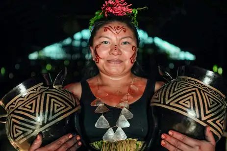 Paulo Desana/Festival Amazônico Rio de Janeiro (RJ) 07/04/2025 - artista indígena Larissa Ye’Pa - Festival Amazônico Museu do Pontal.
Foto: Paulo Desana/Festival Amazônico Museu do Pontal/Divulgação