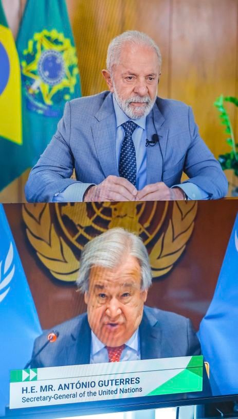 Brasília (DF), 23/04/2025 - Presidente da República, Luiz Inácio Lula da Silva, durante reunião da Cúpula Virtual sobre Ambição Climática, no Palácio do Planalto. Foto: Ricardo Stuckert/PR