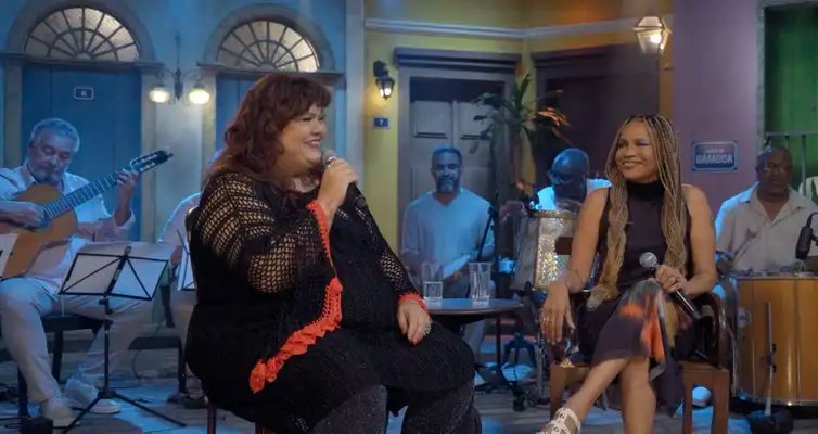 Rio de Janeiro (RJ), 01/05/2025 - Simone Mazzer interpreta clássicos de Nelson Cavaquinho no Samba na Gamboa da TV Brasil
Artista fala com Teresa Cristina sobre o repertório do bamba e canta sucessos como 