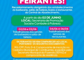 Prefeitura convoca trabalhadores dos setores de Barbearia, Salão de Beleza e Restaurante para recadastramento – Prefeitura Municipal de Candeias.