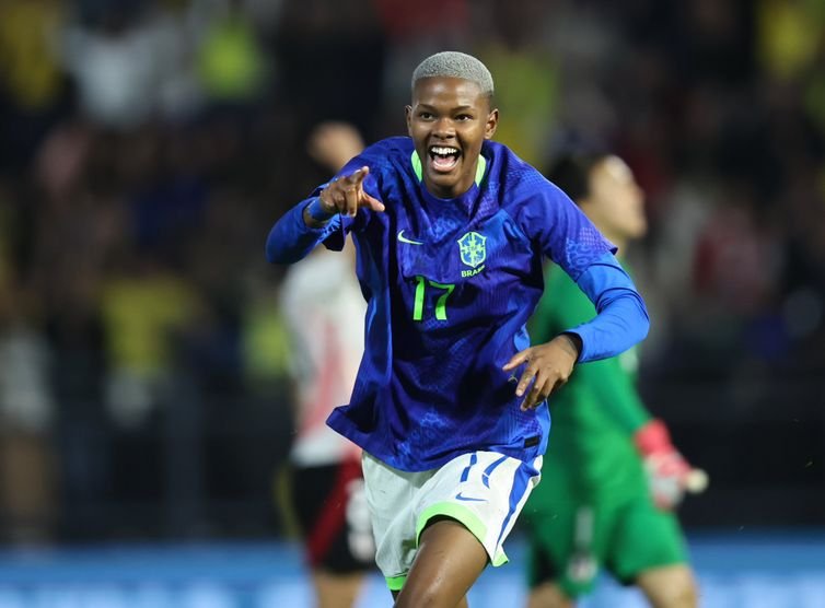 Livia Villas Boas/CBF/Direitos Reservados No primeiro jogo com a camisa da seleção, atacante Jhonson marca e garante a vitória da seleção brasileira feminina sobre o Japão por 2 a 1, no segundo amistoso contra as asiáticas - em 02/06/2025