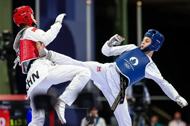 Wander Roberto/COB/Direitos Reservados Maria Clara Pacheco é ouro no Grand Prix de taekwondo com vitória sobre Luo Zongshi, chinesa que a eliminou nas quartas de final nos Jogos Olímpicos de Paris 2024 - em 17/06/2025