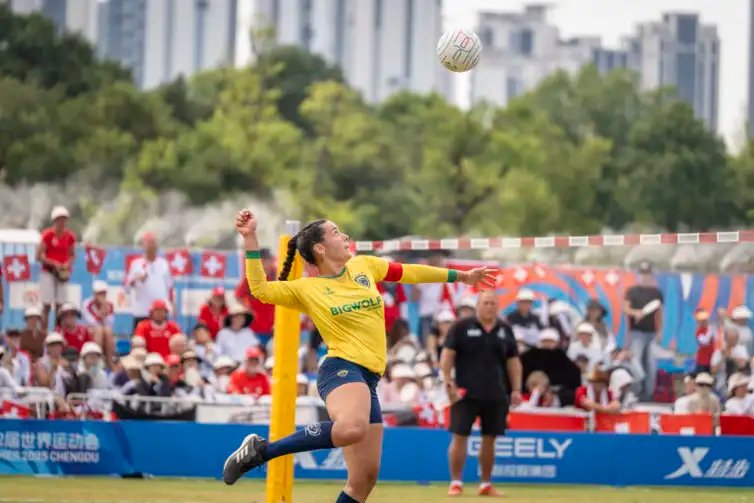 The World Games 2025 Chengu, China - Fistball Preliminary Round Women Game 22 - Gold Medal Match - Brazil vs Switzerland - Cecília Jaques - seleção brasileira feminina de punhobol 