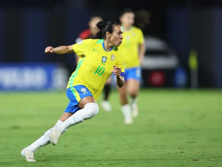 Lívia Villas Boas/CBF/Direitos Reservados Marta durante Copa América Feminina 2025