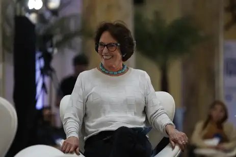 Fernando Frazão/Agência Brasil Rio de Janeiro (RJ), 26/08/2025 – A cientista Thelma Krug participa do debate