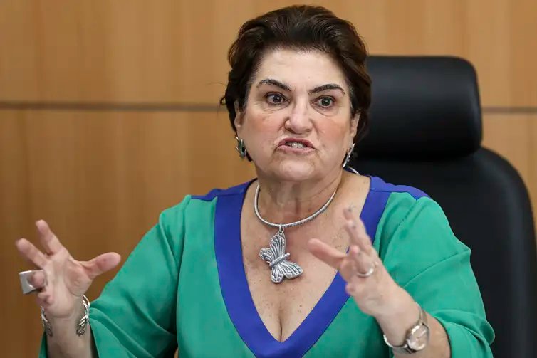 Brasília (DF), 07/08/2025 - A ministra das Mulheres, Márcia Lopes, toma café da manhã com jornalistas e apresenta o novo painel do Ligue 180. Foto: Marcelo Camargo/Agência Brasil