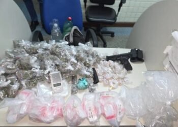 Polícia prende suspeito de tráfico com arma de fogo