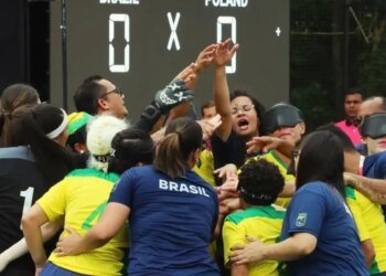 Estreante, Brasil avança às semifinais do Mundial de futebol de cegas