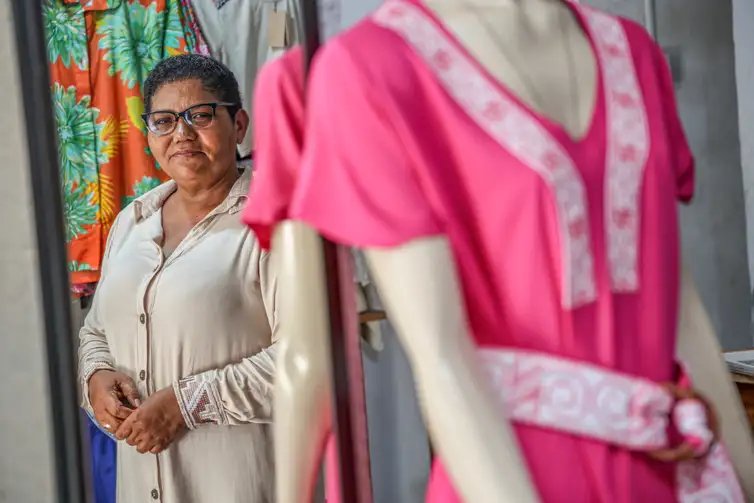 Soure (PA), 09/010/2025 - A empreendedora quilombola Rosilda Angelim. Foto: Marcelo Camargo/Agência Brasil