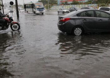 Frente fria derruba árvores e causa alagamentos no Rio de Janeiro