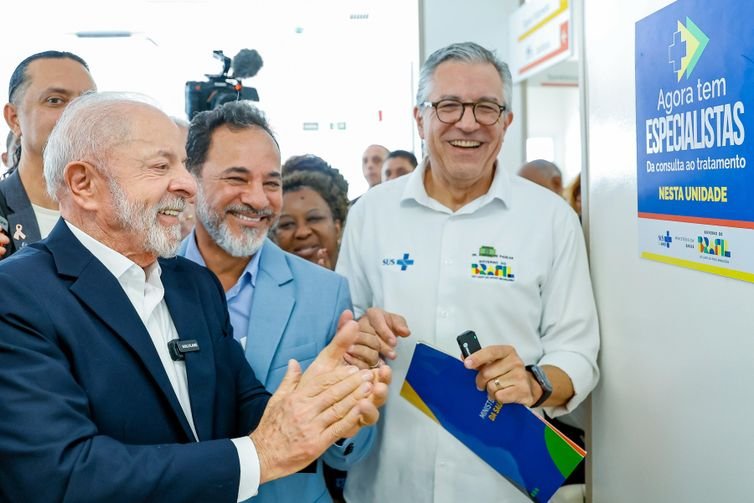 Ricardo Stuckert/PR Presidente da República, Luiz Inácio Lula da Silva, durante visita e cerimônia de inauguração do Centro de Radioterapia do Hospital Nossa Senhora das Dores. Avenida João Soares Silva, Itabira (MG)
Foto: Ricardo Stuckert / PR