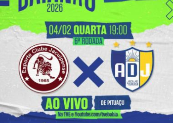 Jacuipense e Jequié nesta quarta-feira na TVE | SECOM