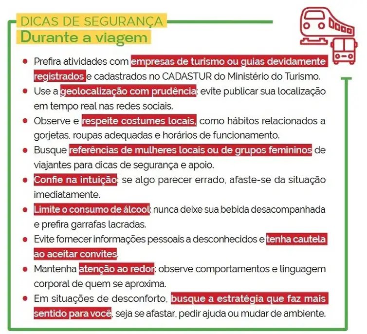 Brasília (DF), 05/03/2026 - Ministério lança guia para tornar turismo solo feminino mais seguro. Foto: MTur/Divulgação