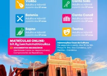 SECTUR abre inscrições para 8 cursos gratuitos de arte e cultura; confira – Prefeitura Municipal de Candeias.