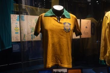22/05/2026 São Paulo - Futebol: exposição conta a história da camisa canarinho. Foto: Nilton Fukuda/Divulgação