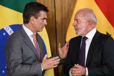 Marcelo Camargo/Agência Brasil Brasília (DF), 16/03/2026 - O presidente da República, Luiz Inácio Lula da Silva, recebe o presidente do Estado Plurinacional da Bolívia, Rodrigo Paz, no Palácio do Planalto. Foto: Marcelo Camargo/Agência Brasil